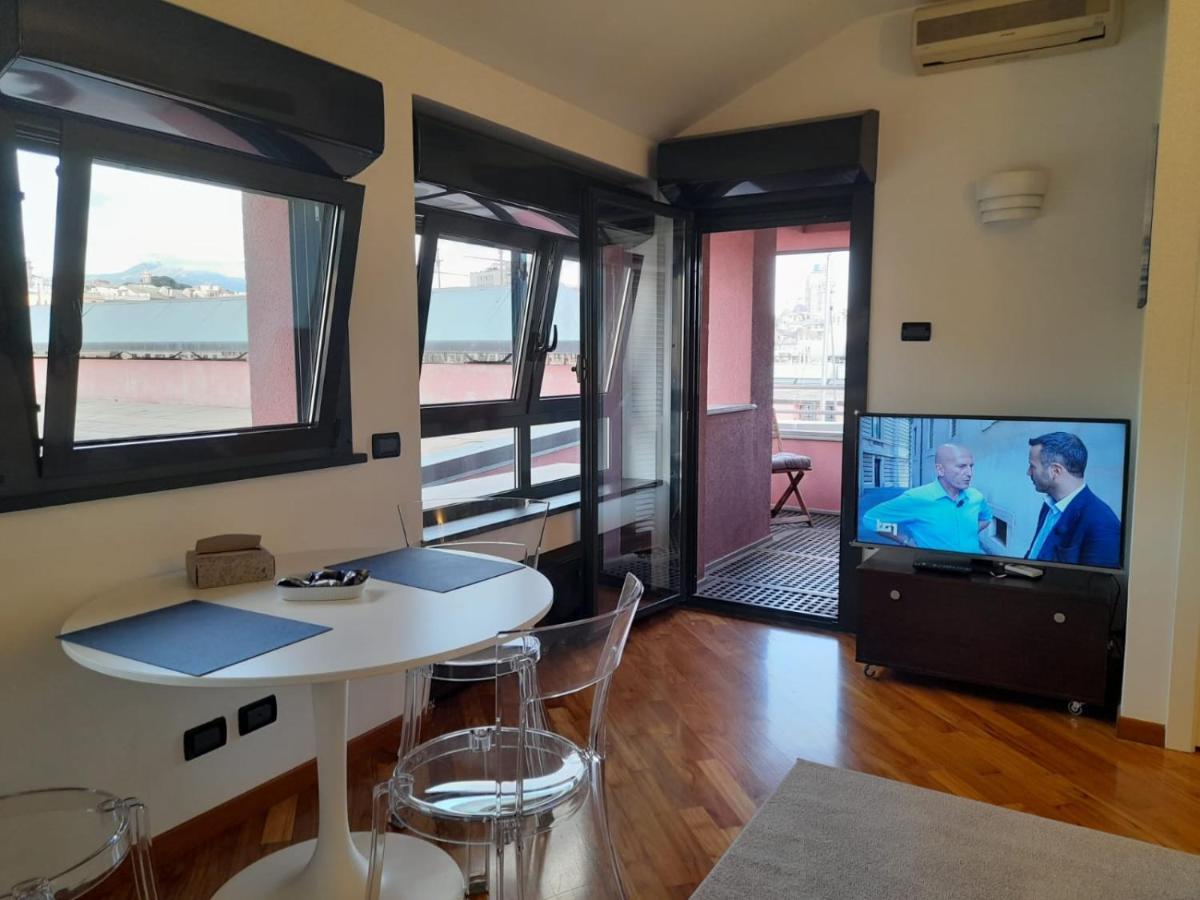 제노바 Bilocale Vista Mare Con Terrazzo-Porto Antico- Parcheggio Scontato 아파트 외부 사진