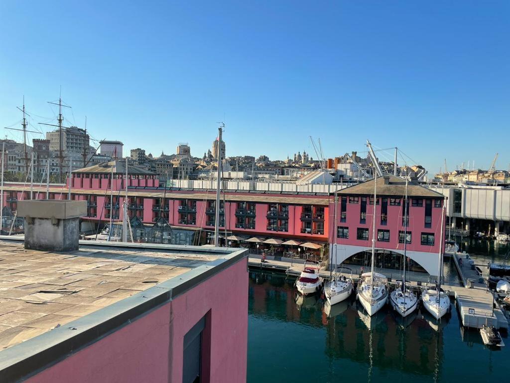 제노바 Bilocale Vista Mare Con Terrazzo-Porto Antico- Parcheggio Scontato 아파트 외부 사진